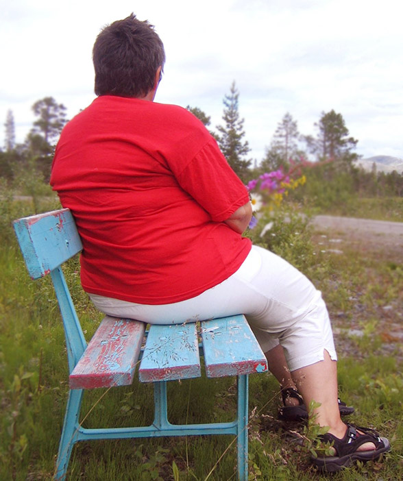 overweight woman